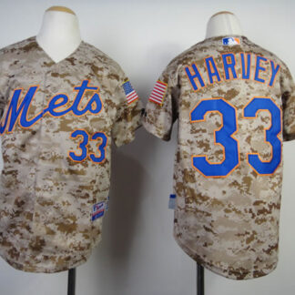 Youth New York Mets #33 Matt Harvey 2014 Camo Jerseys