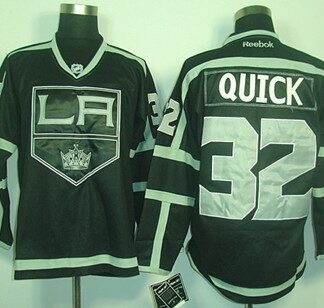 Los Angeles Kings #32 Jonathan Quick Black Ice Jersey