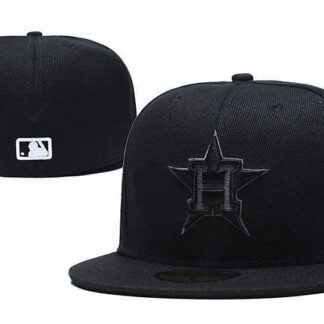 Astros Team Logo Black Fitted Hat LX