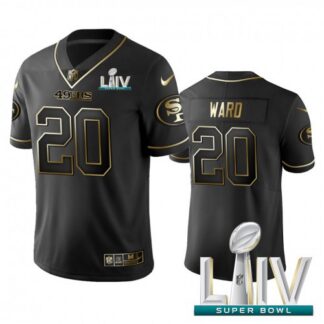 Nike San Francisco 49ers #20 Jimmie Ward Black Golden Super Bowl LIV 2020 Limited Edition Stitched NFL Jersey