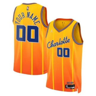 Youth Charlotte Hornets Gold 2025/26 City Edition Swingman Custom Jersey