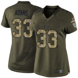 Nike New York Jets #33 Jamal Adams Green Women’s Stitched NFL Limited 2015 Salute to Service Jersey