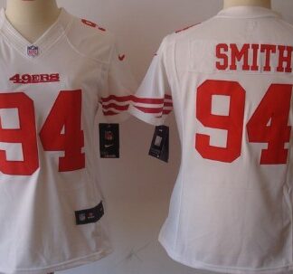 Women's Nike Limited San Francisco 49ers #94 Justin Smith White Jerseys