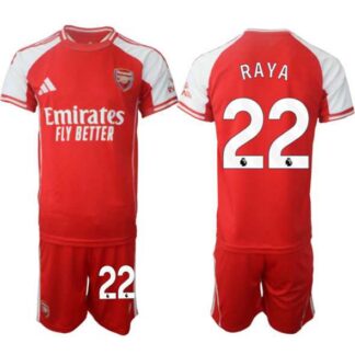 Men's Arsenal F.C #22 David Raya Red 2025 Home Soccer Jersey Suit