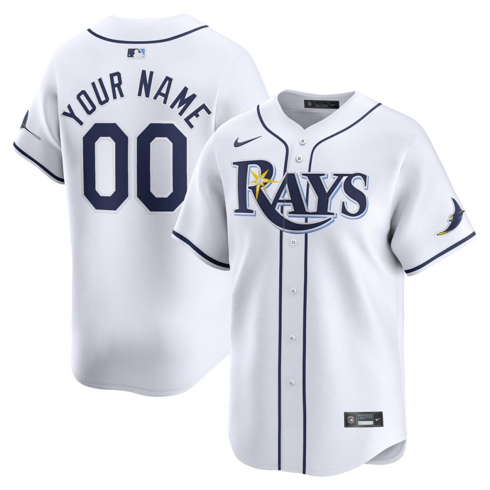 Tampa Bay Rays Nike Home Limited Custom Jersey - White