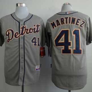 Detroit Tigers #41 Martinez Gray Cool Base Jersey