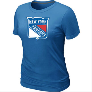 New York Rangers Big & Tall Women's Logo L.blue T-Shirt