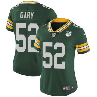 Nike Green Bay Packers #52 Rashan Gary Green Team Color Women’s 100th Season Stitched NFL Vapor Untouchable Limited...