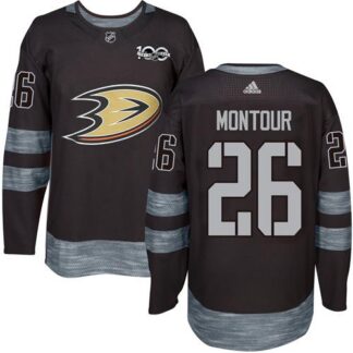 ultra‑ Adidas Anaheim Ducks #26 Brandon Montour Black 1917-2017 100th Anniversary Stitched NHL Jersey ‑uniform