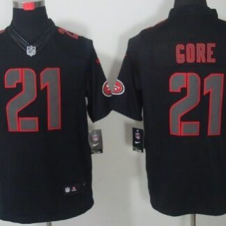 Nike San Francisco 49ers #21 Frank Gore Black Impact Limited Jersey