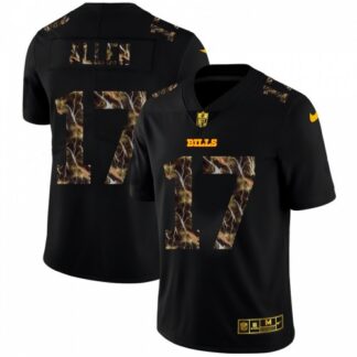 Buffalo Buffalo Bills #17 Josh Allen Men’s Black Nike Flocked Lightning Vapor Limited NFL Jersey