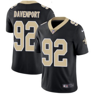 Nike New Orleans Saints #92 Marcus Davenport Black Team Color Men’s Stitched NFL Vapor Untouchable Limited Jersey