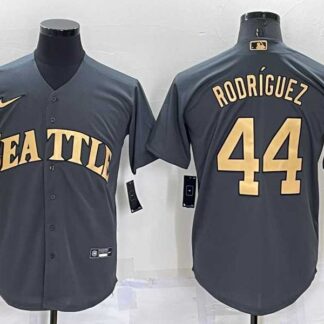 Seattle Mariners #44 Julio Rodriguez Grey 2022 All Star Stitched Cool Base Nike Jersey