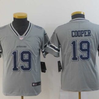 Youth Nike Cowboys 19 Amari Cooper Gray Inverted Legend Limited Jersey