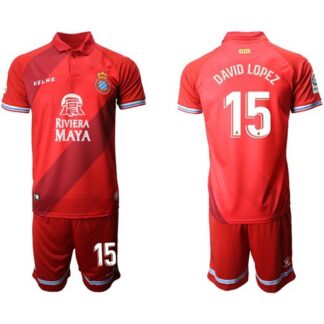 Spanish #15 David Lopez Away Soccer Club Jersey