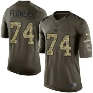Giants #74 Ereck Flowers Green Youth Stitched NFL Limited Salute to Service Jersey