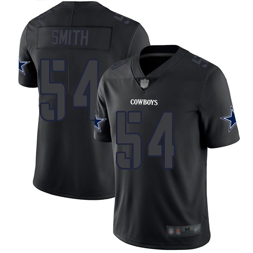 Nike Dallas Cowboys #54 Jaylon Smith Black Men’s Stitched NFL Limited Rush Impact Jersey