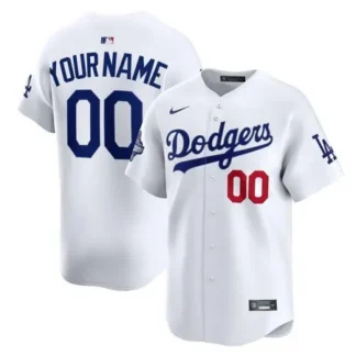 Men's Los Angeles Dodgers White 2025 World Series Champions Home Custom Limited Jersey