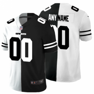 Dallas Cowboys Custom Men’s Black V White Peace Split Nike Vapor Untouchable Limited NFL Jersey