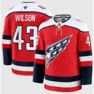 Youth Washington Capitals #43 Tom Wilson Red 2025-26 Alternate Stitched Hockey Jersey