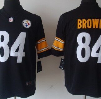 Nike Pittsburgh Steelers #84 Antonio Brown Black Limited Jersey