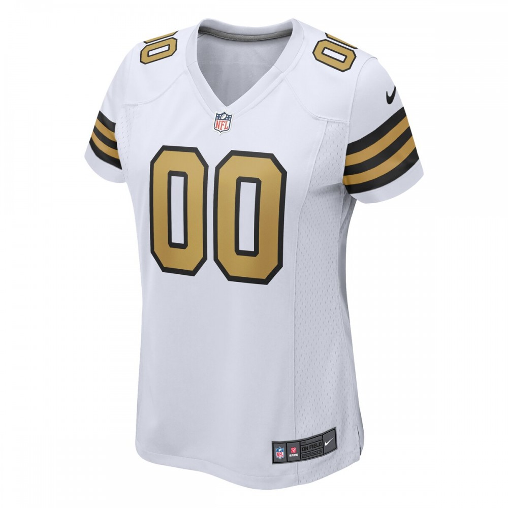 New Orleans Saints Nike Women's Alternate Custom Game Jersey - White - Image 2