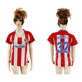 Women’s Atletico Madrid #32 Monsalve Home Soccer Club Jersey