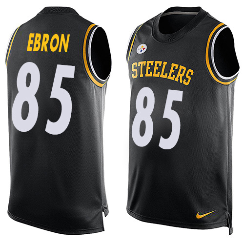 Nike Pittsburgh Steelers #85 Eric Ebron Black Team Color Men’s Stitched NFL Limited Tank Top Jersey