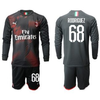 AC Milan #68 Rodriguez Third Long Sleeves Soccer Club Jersey