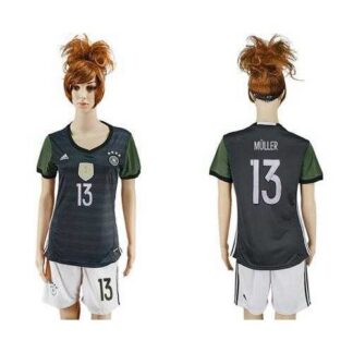 Women’s Germany #13 Muller Away Soccer Country Jersey