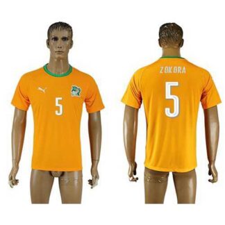 Cote d’lvoire #5 Zokora Home Soccer Country Jersey