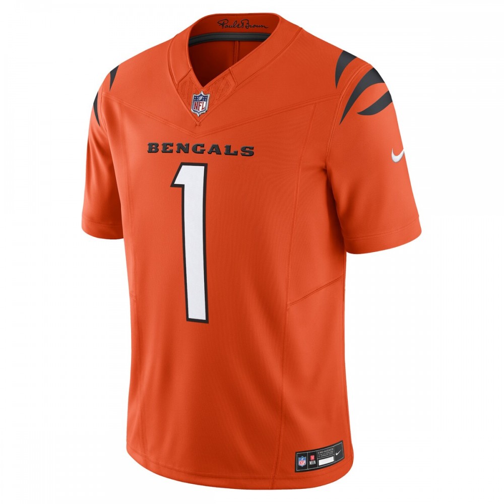 Ja'Marr Chase Cincinnati Bengals Nike Vapor F.U.S.E. Limited Alternate 1 Jersey - Orange - Image 2