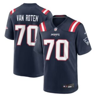 Men & Women & Youth New England Patriots #70 Greg Van Team Game Jersey - Navy
