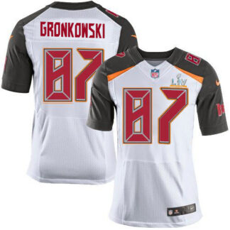Nike Tampa Bay Buccaneers #87 Rob Gronkowski White Men’s Super Bowl LV Bound Stitched NFL New Elite Jersey