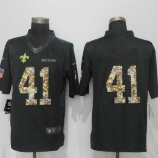 Nike Saints 41 Alvin Kamara Anthracite Salute To Service Limited Jersey