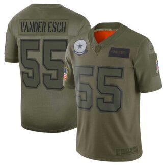 Nike Cowboys 55 Leighton Vander Esch 2019 Olive Salute To Service Limited Jersey Dyin
