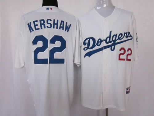 Los Angeles Dodgers #22 Authentic Clayton Kershaw Home Cool Base Jerseys