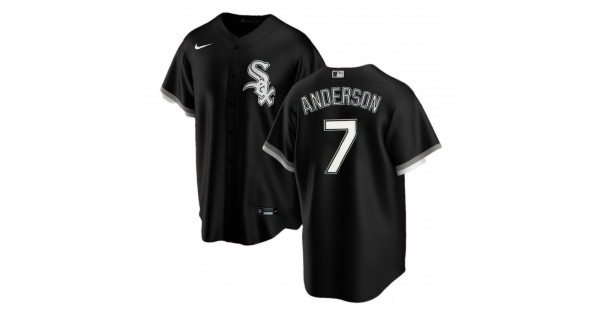 Men's Chicago White Sox Tim Anderson #7 Nike Black Home 2020 Jersey - Image 2