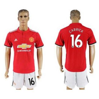 Manchester United #16 Carrick Red Home Soccer Club Jersey