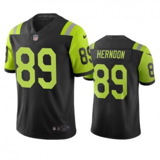 New York New York Jets #89 Chris Herndon Black Green Vapor Limited City Edition NFL Jersey