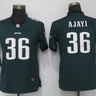 Women Nike Eagles 36 Jay Ajayi Green Vapor Untouchable Limited Jersey