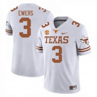 Quinn Ewers Texas Longhorns State Map Patch Nike Orange Football Game Jersey