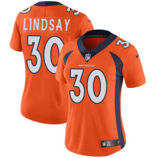 Nike Denver Broncos #30 Phillip Lindsay Orange Team Color Women’s Stitched NFL Vapor Untouchable Limited Jersey