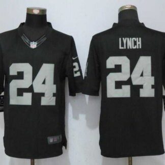 Nike Oakland Raiders #24 Marshawn Lynch Black Limited Stitched Jersey