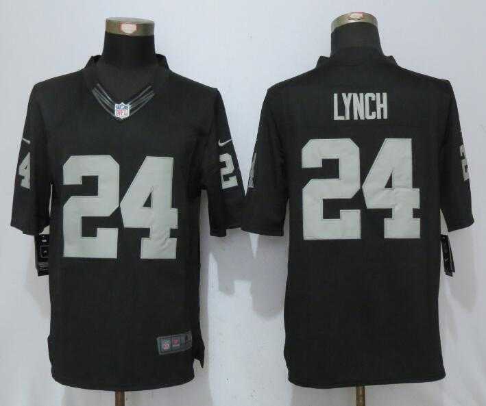 Nike Oakland Raiders #24 Marshawn Lynch Black Limited Stitched Jersey