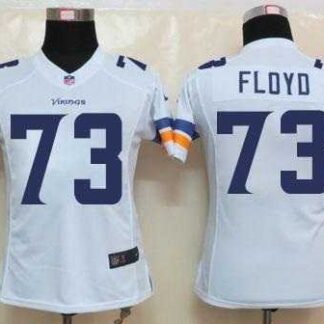 Women Limited Nike Vikings #73 Sharrif Floyd White Stitched NFL Jersey