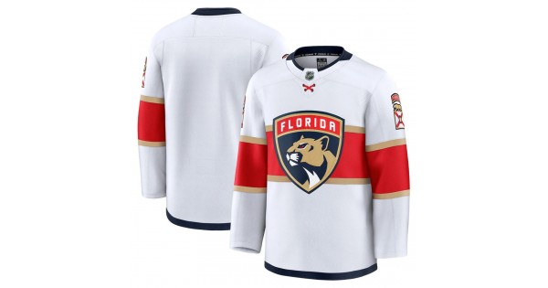 Florida Panthers Away Premium Blank Jersey - White - Image 2