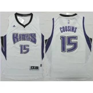 Revolution 30 Kings #15 DeMarcus Cousins White Stitched NBA Jersey