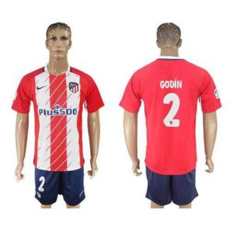 Atletico Madrid #2 Godin Home Soccer Club Jersey