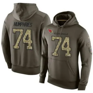 NFL Men's Arizona Cardinals #74 D.J. Humphries Stitched Green Olive Salute To Service KO Performance Hoodie